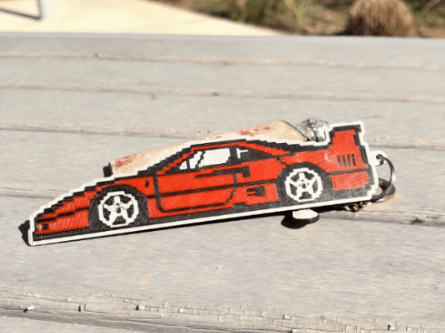 Ferrari F40 Pixel Keychain