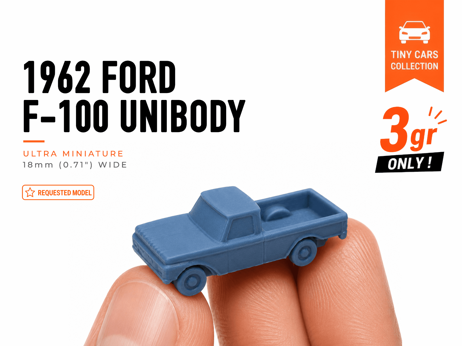 Tiny 1962 Ford F100 Unibody - Mini Cars Series