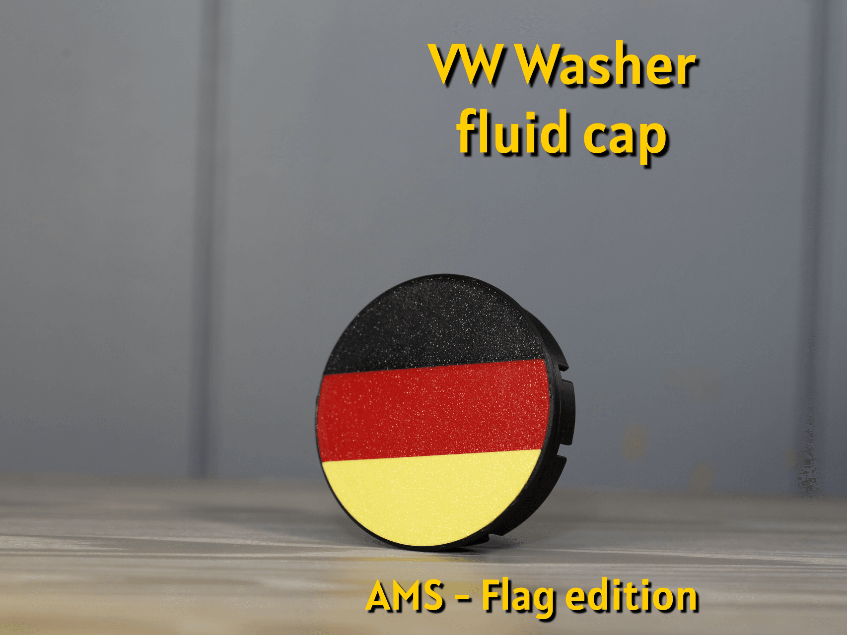 VW & VAG Washer Fluid Cap – AMS Flag Edition