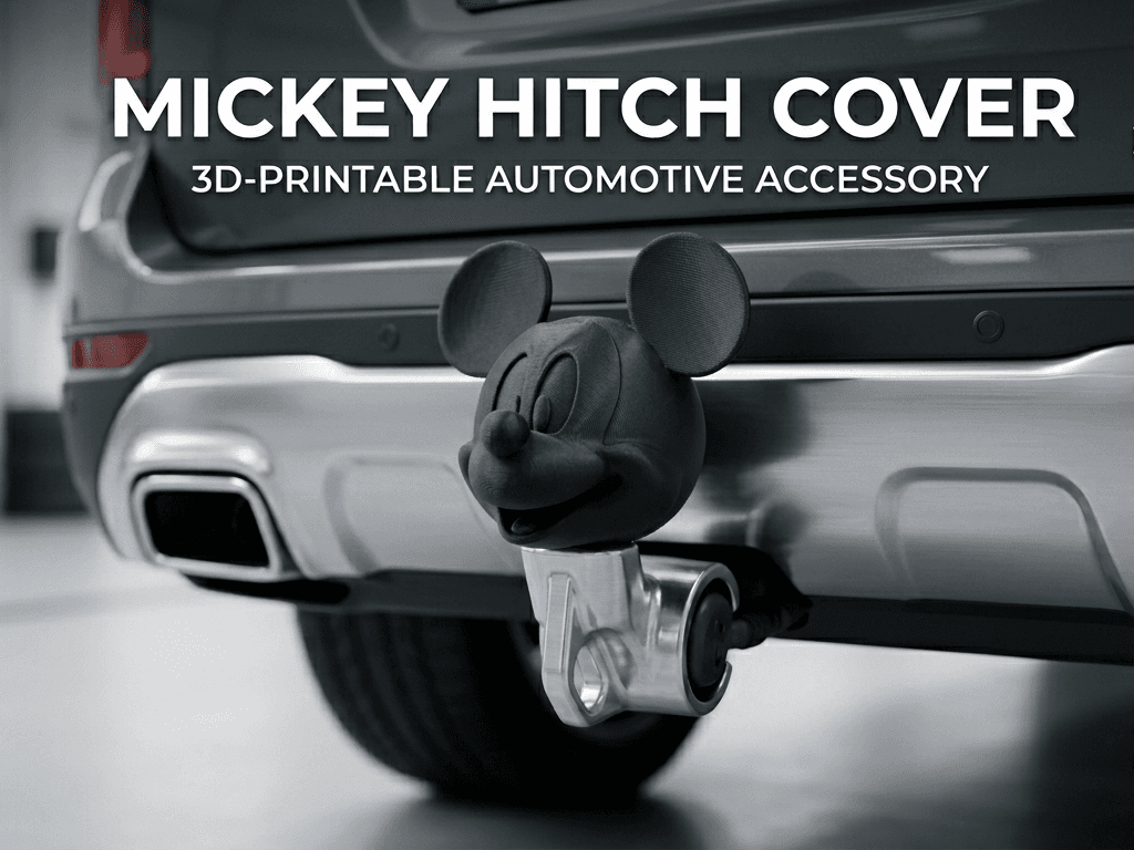 Cartoon Mouse Tow Bar Hitch Cover (50mm Standard)