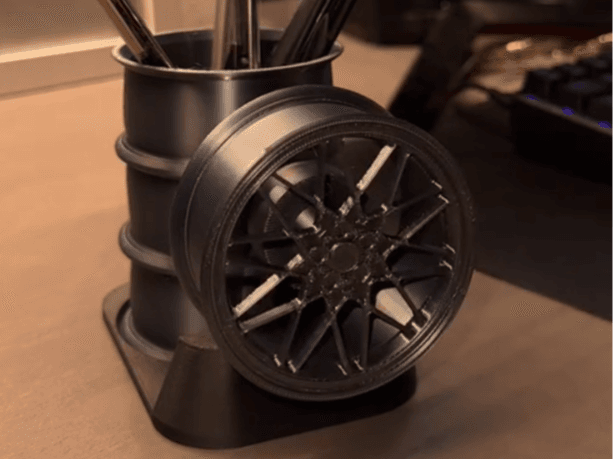 Wheel Pen Holder - V4 BBS Style by Filamented.Shop