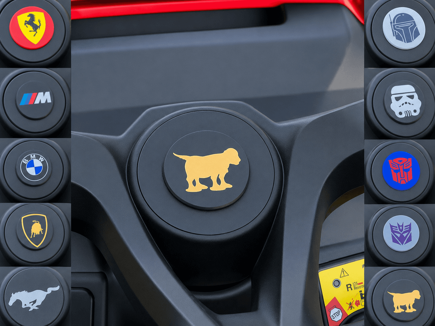 Lawn Mower Steering Center Cap - Aqua Teen HF