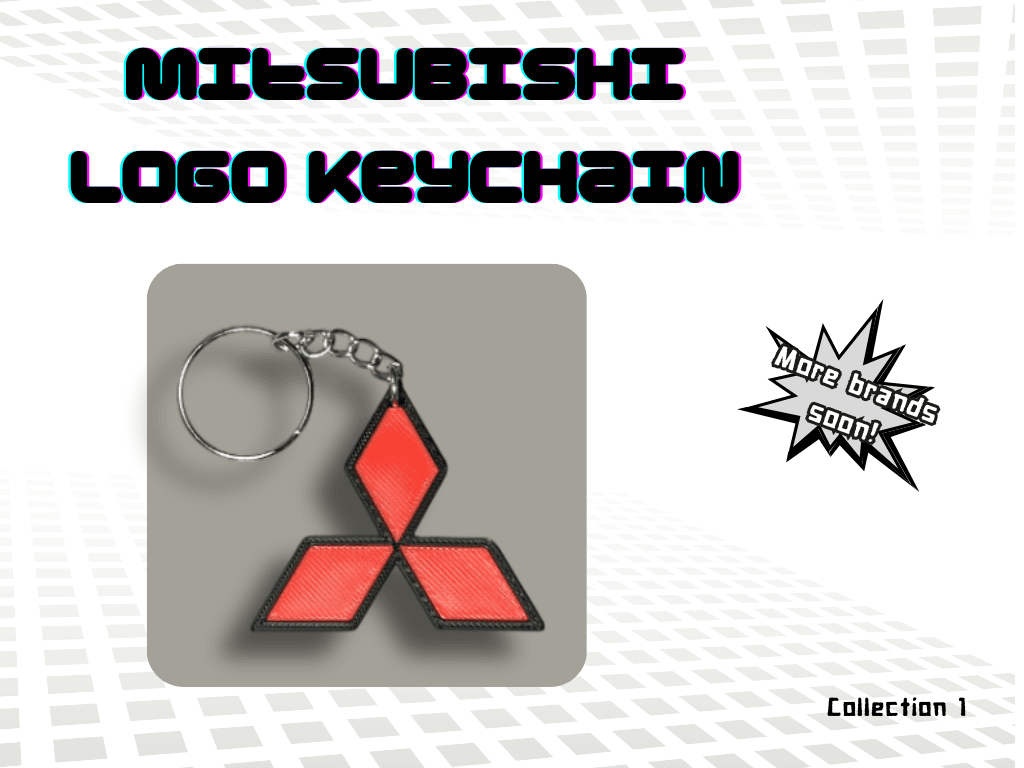 Mitsubishi logo keychain