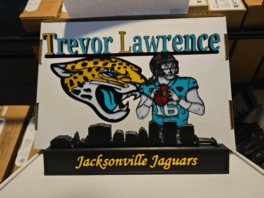 NFL Jacksonville Jaguars Trevor Lawrence display