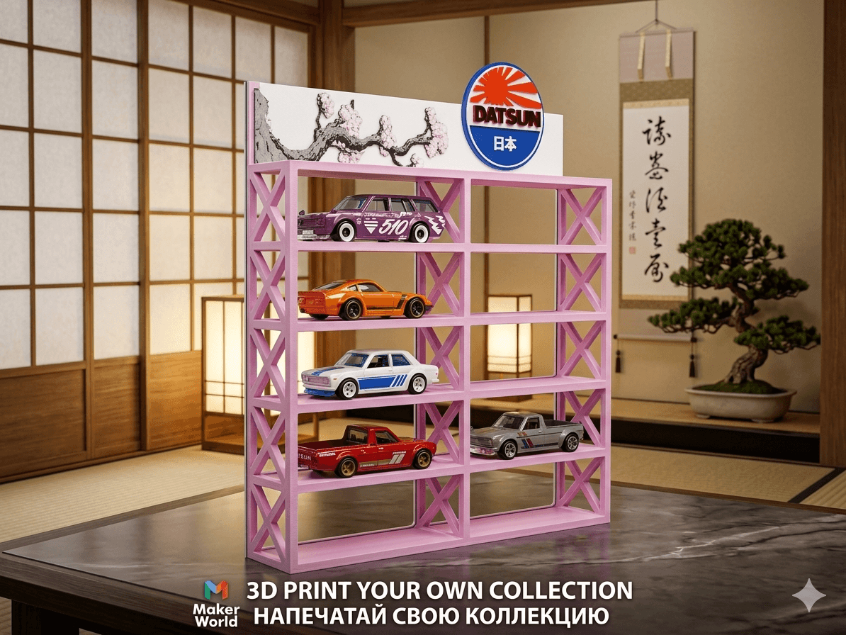 DATSUN 1:64 NO AMS display,  garage , wall/Stand