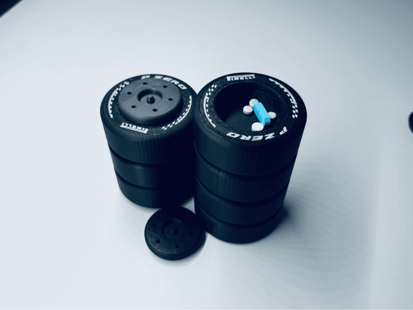 F1 Tire Stack Pill Organizer