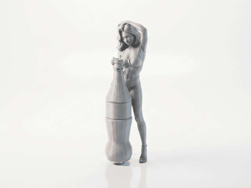 Soda Lady Figurine Female Figure 3D Printable