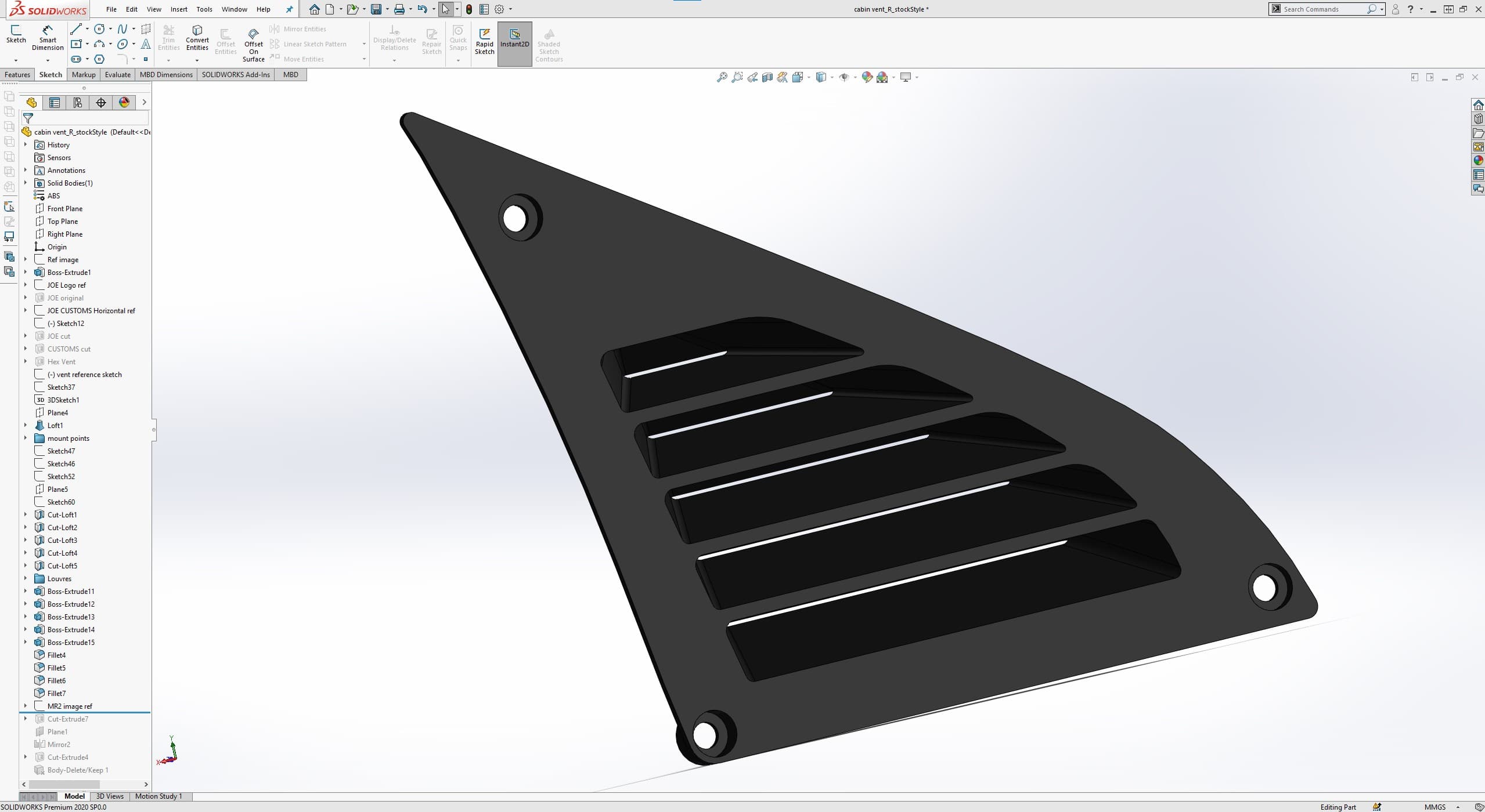 Toyota MR2 SW20 Cabin Window Vent