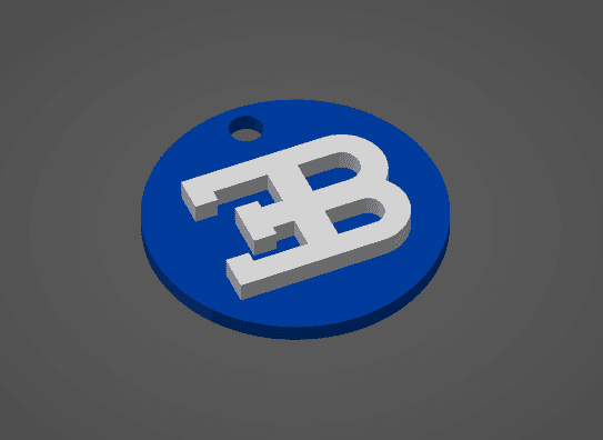 Bugatti Logo Keychain