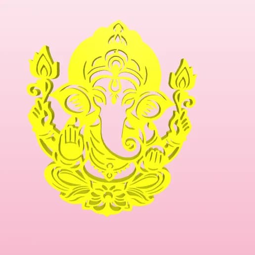 Exquisite 3D Model of Lord Vinayagar (Ganesha) for 3D Printing – Hindu God of Wisdom and Prosperity