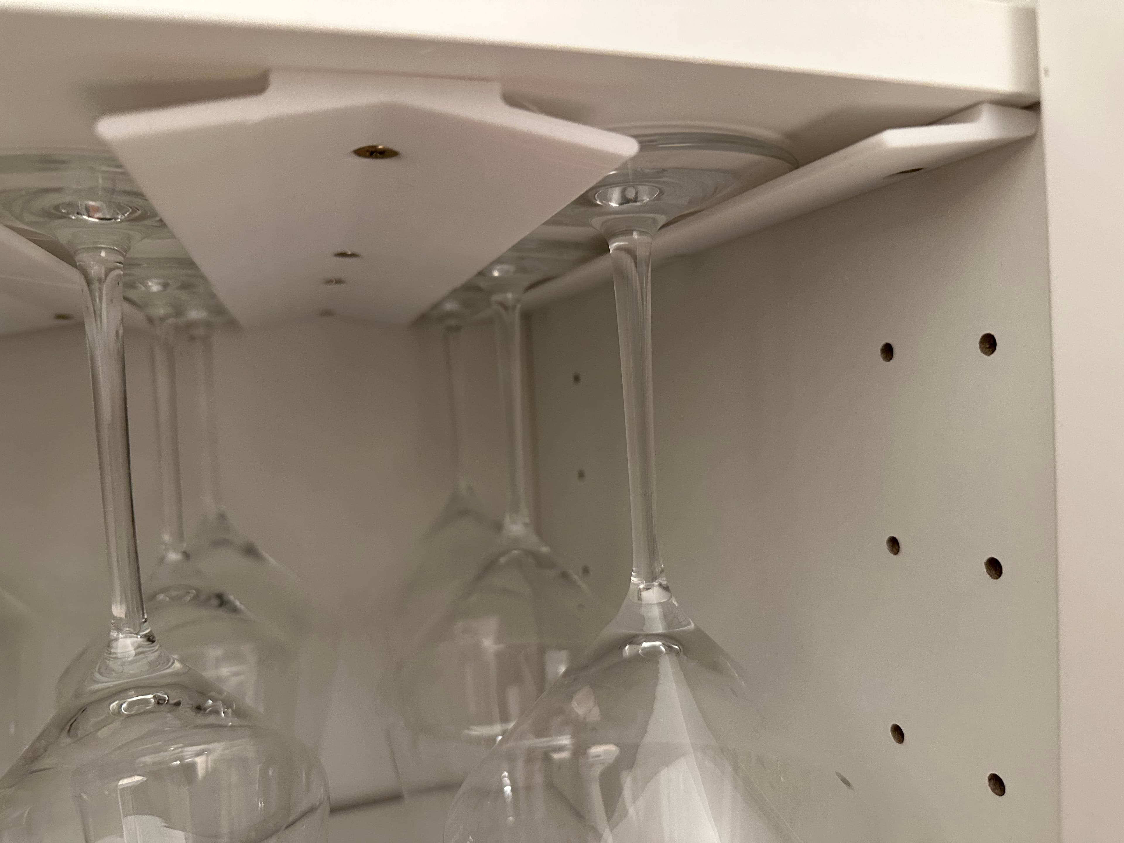 Wine glass hanger (universal, but perfect fit for Ikea Metod)