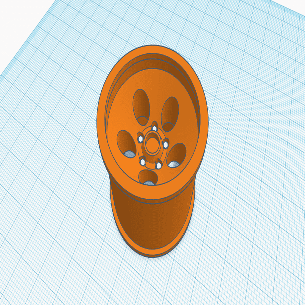 Countach wheel rear, with lip to retain tyre