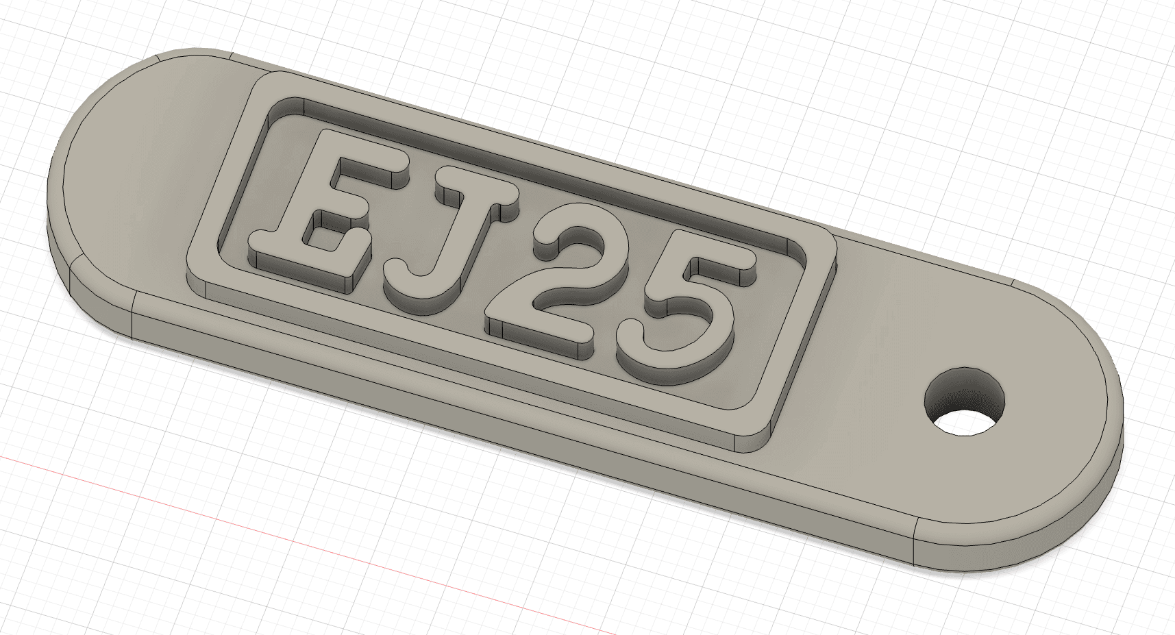 Subaru EJ25 Block Stamp Keychain