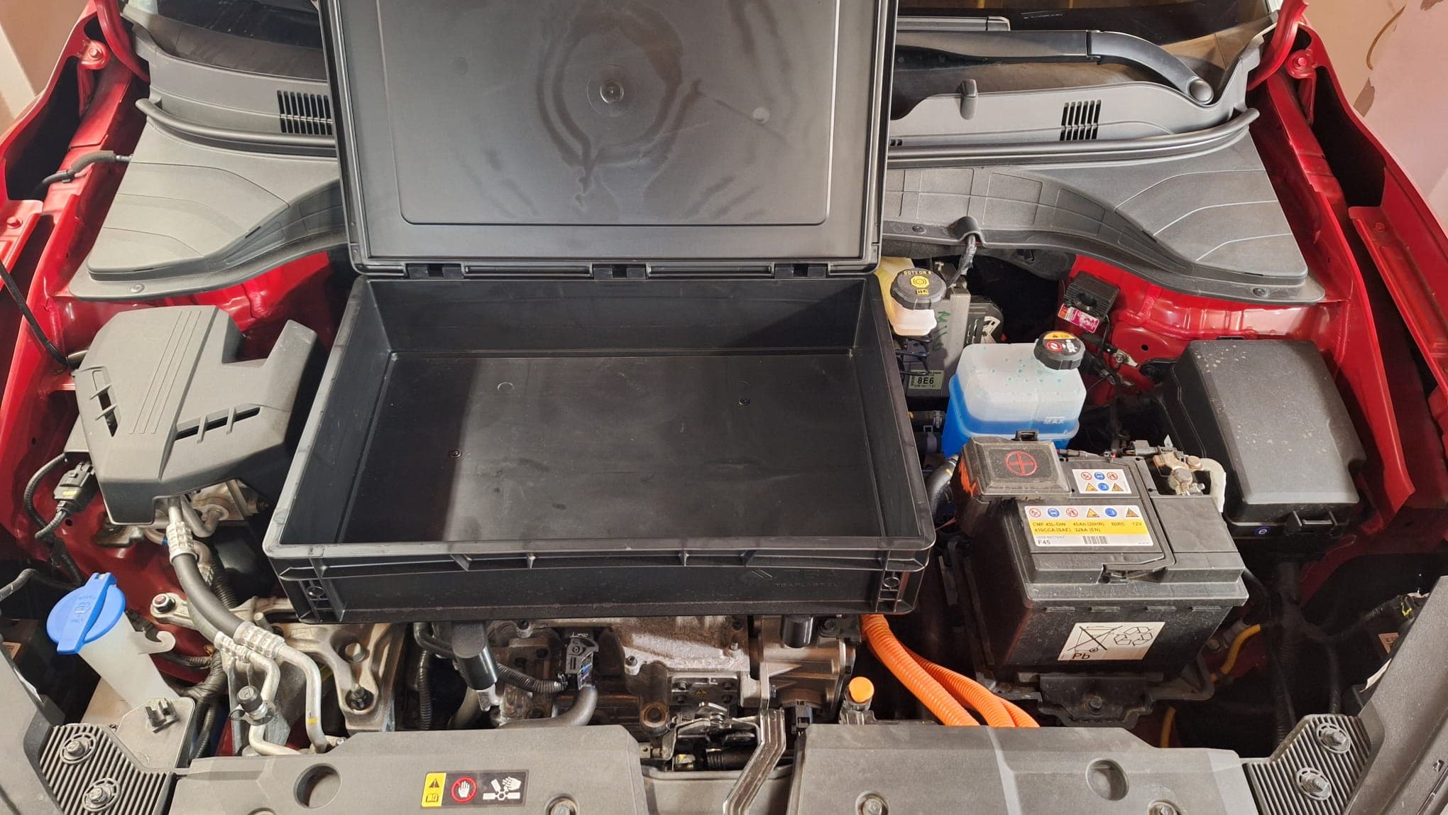 Storage box holder for Hyundai Kona electric