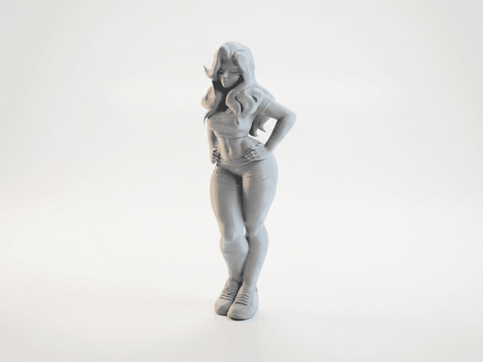 Fit Cheerleader Female Figurine 3D Printable