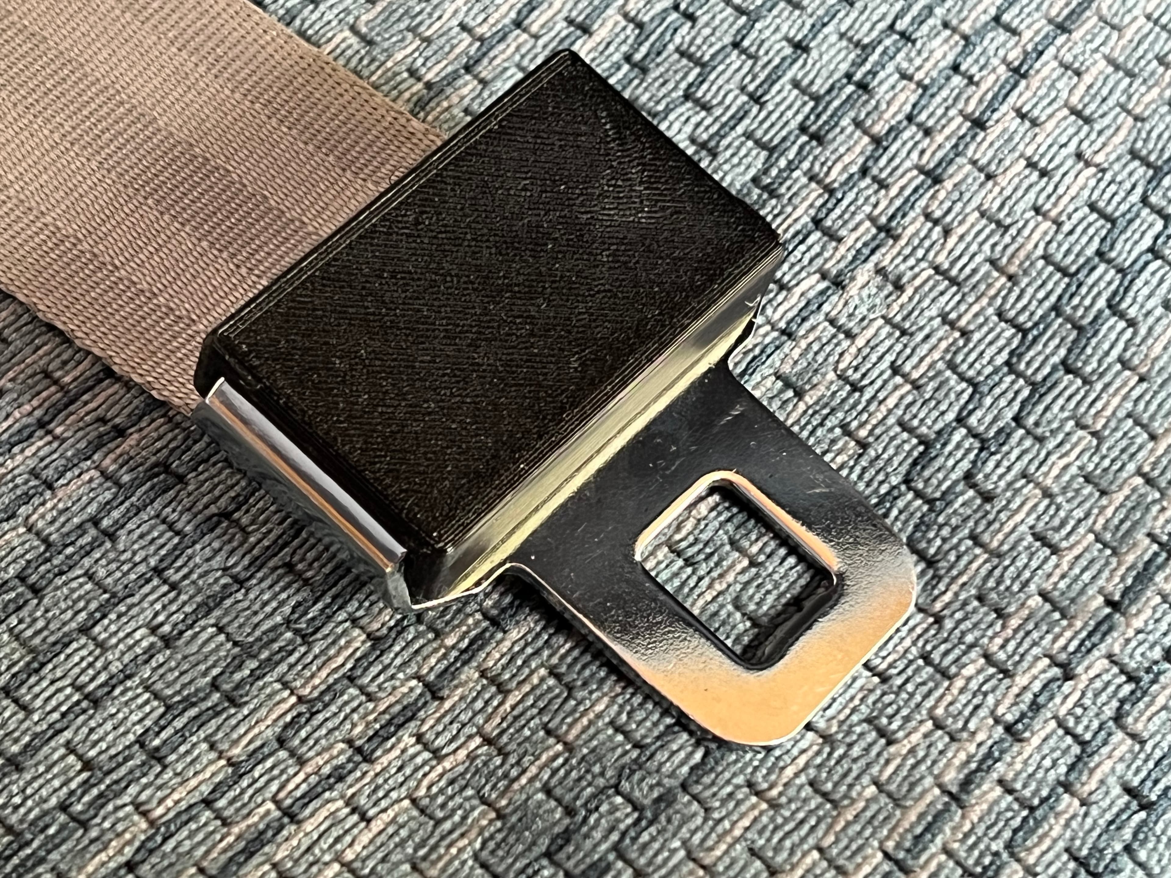 Seatbelt Buckle Cover from 1990 Ford Econoline camper conversion by Sportsmobile
