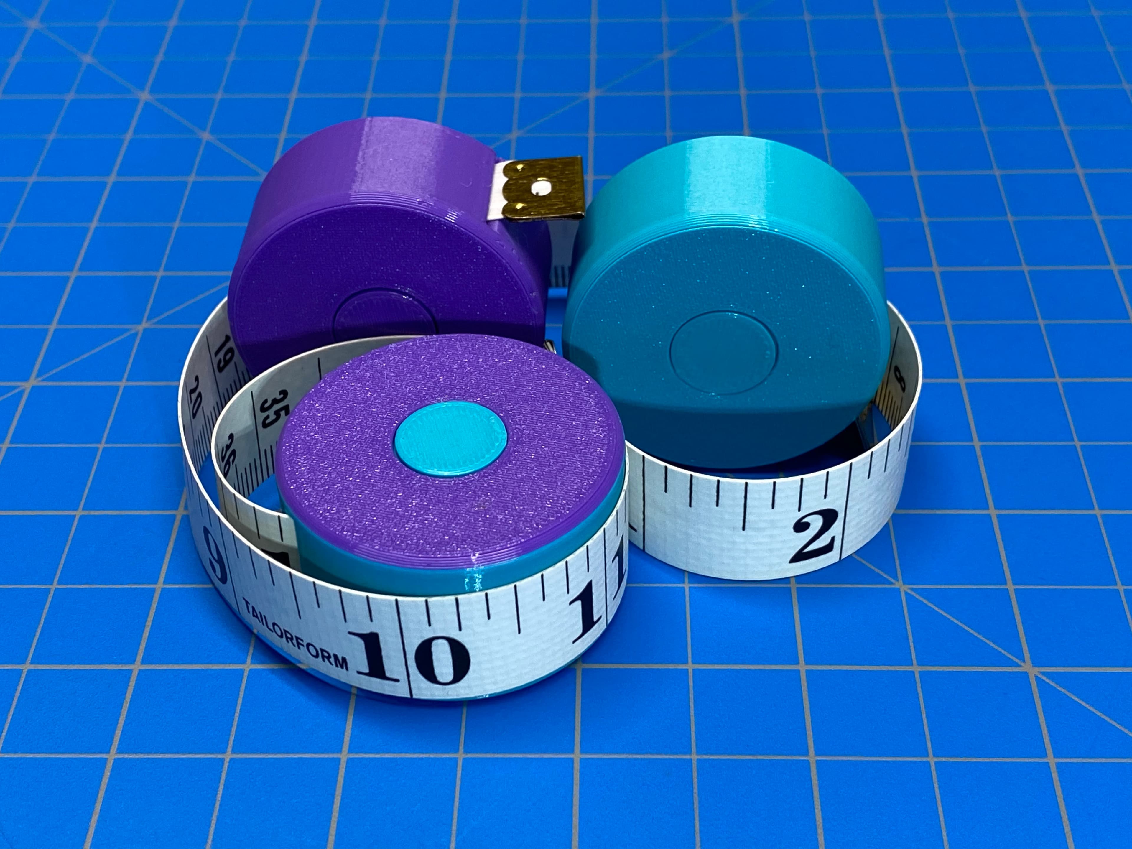 Sewing Cloth Tape Measure Winder Case 14mm and 18mm Snap Fit