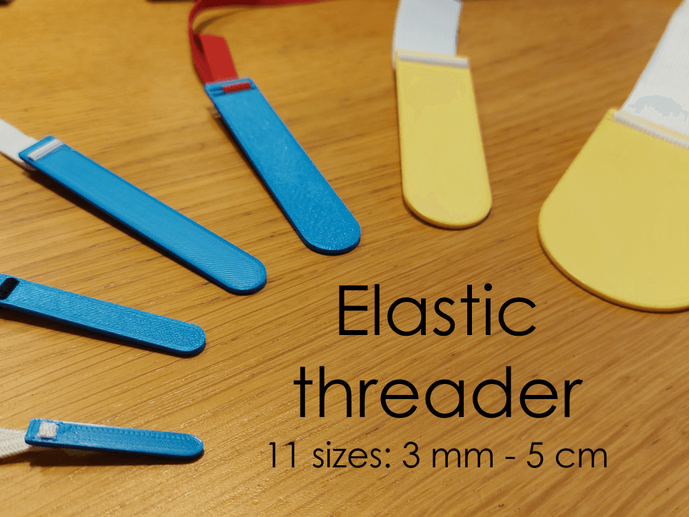 Ultimate flat elastic threader - multiple sizes