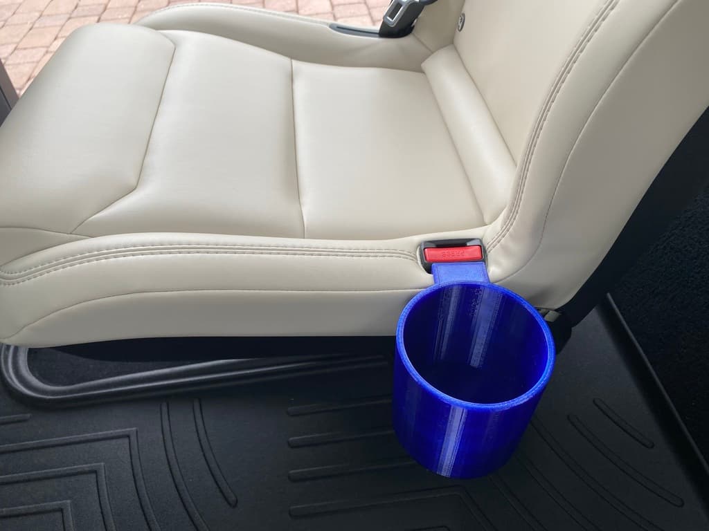 Hydroflask cup holder for Tesla Model X 6 seater seats