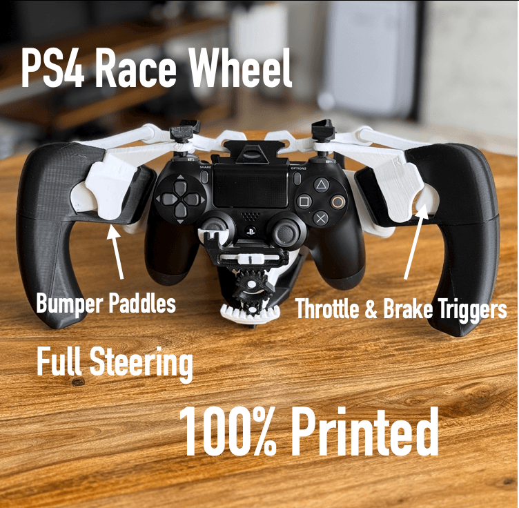 PS4 Controller Racing Wheel 100% 3D printed - TEST FIT