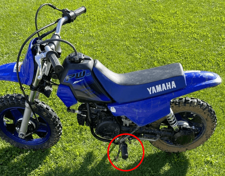 Fußraste für Motocross YAMAHA PW 50 / Footrest for Motocross YAMAHA PW 50