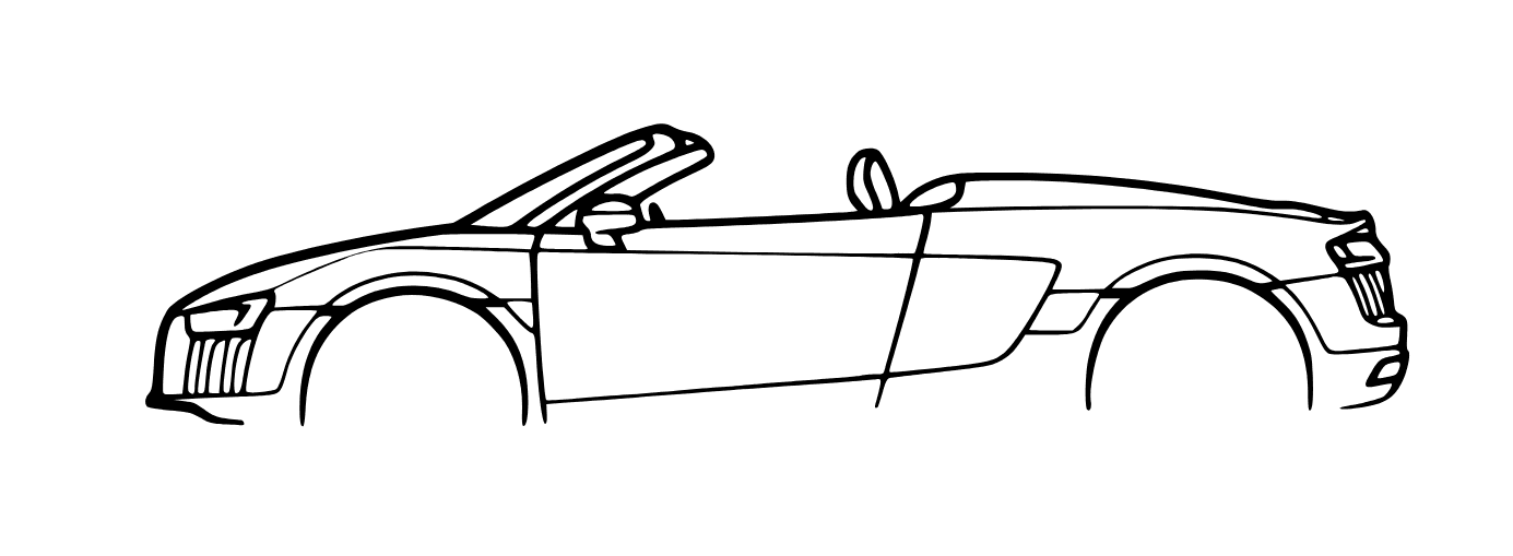 Audi r8 Cabriolet Silhouette