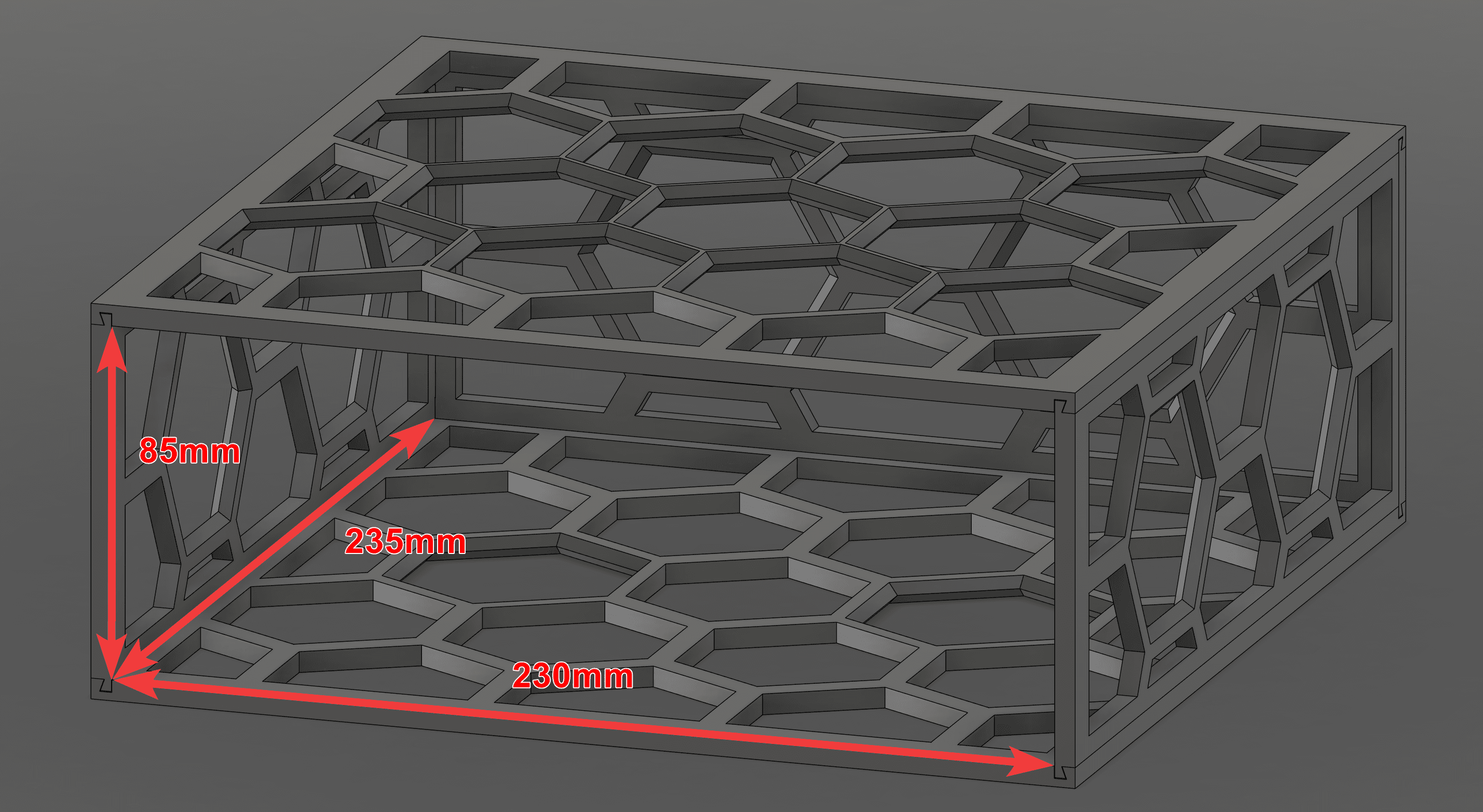 The Hex Box - StackBox - prints flat!
