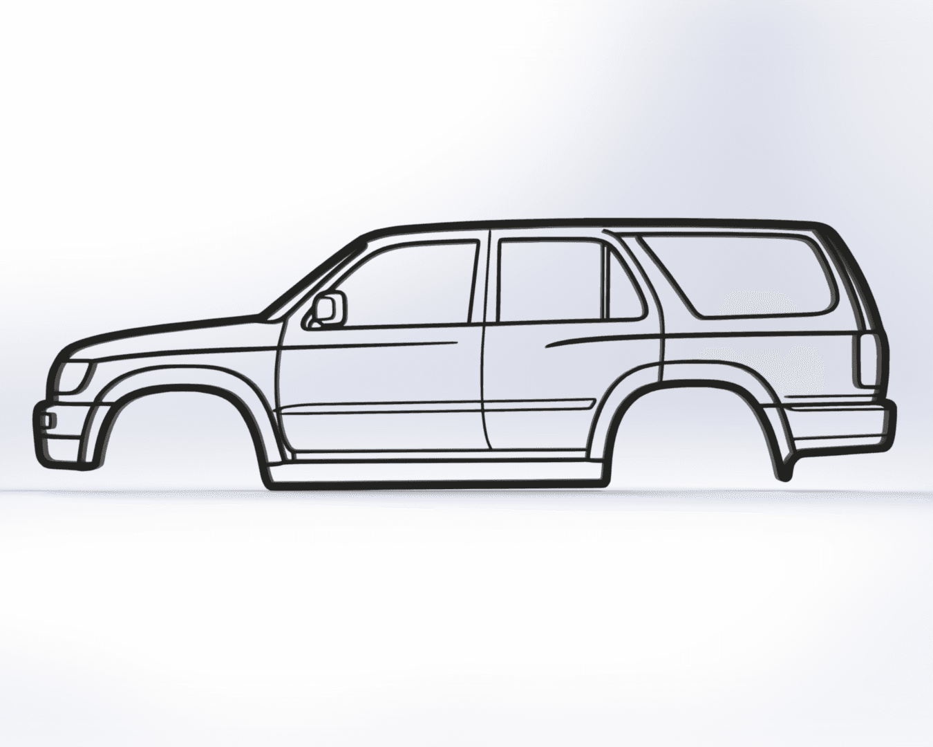 3rd Gen Toyota 4Runner 2D Wall Art