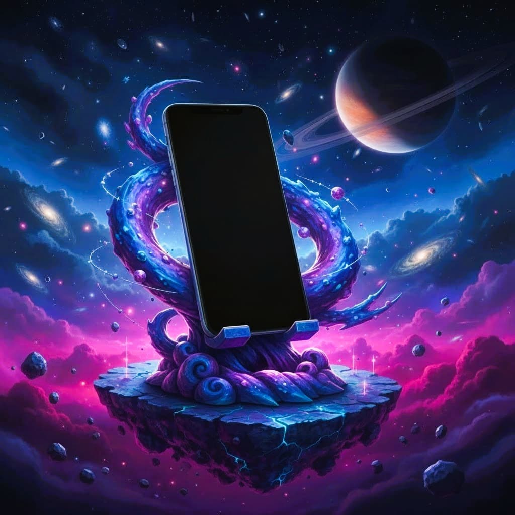 Cosmic Nexus Phone Holder - Floating Galaxy Stand