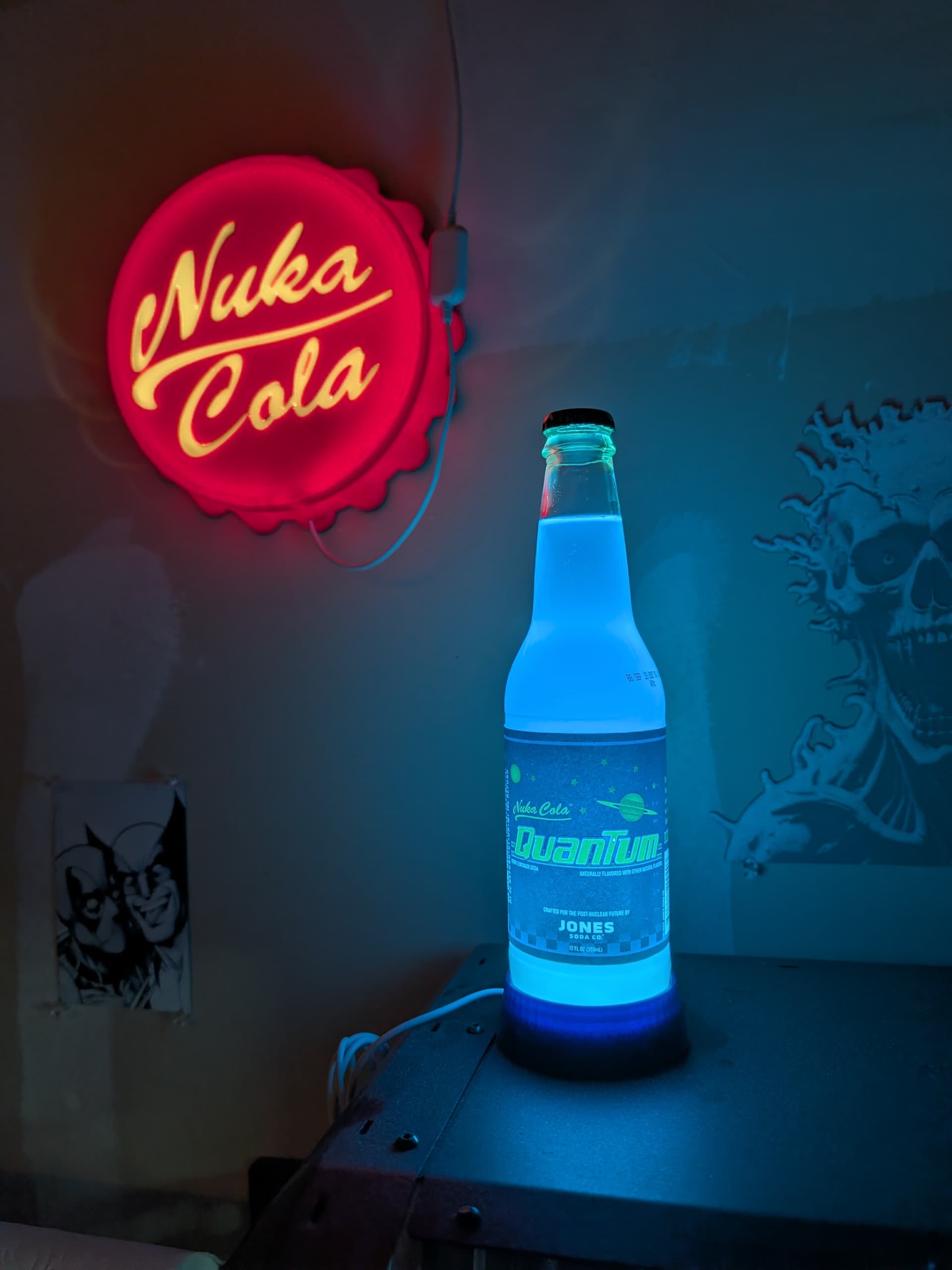 Nuka Cola Quantum soda bottle lighted base