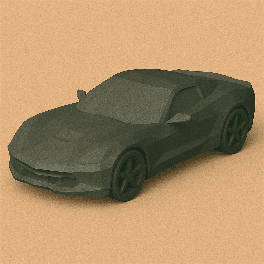 Low Poly Corvette