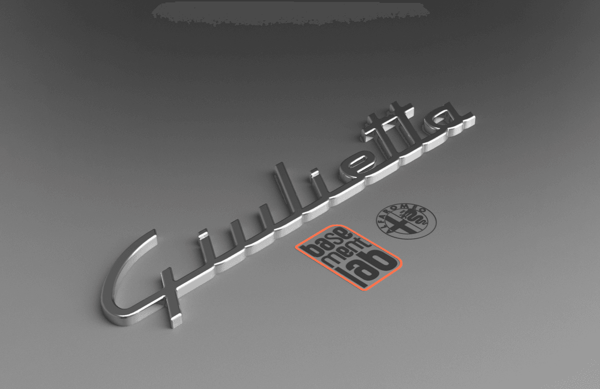 Alfa Romeo GIULIETTA Rear Vintage Written / Vintage Frieze-Logo-Badge - Scritta Logo Posteriore Giulietta