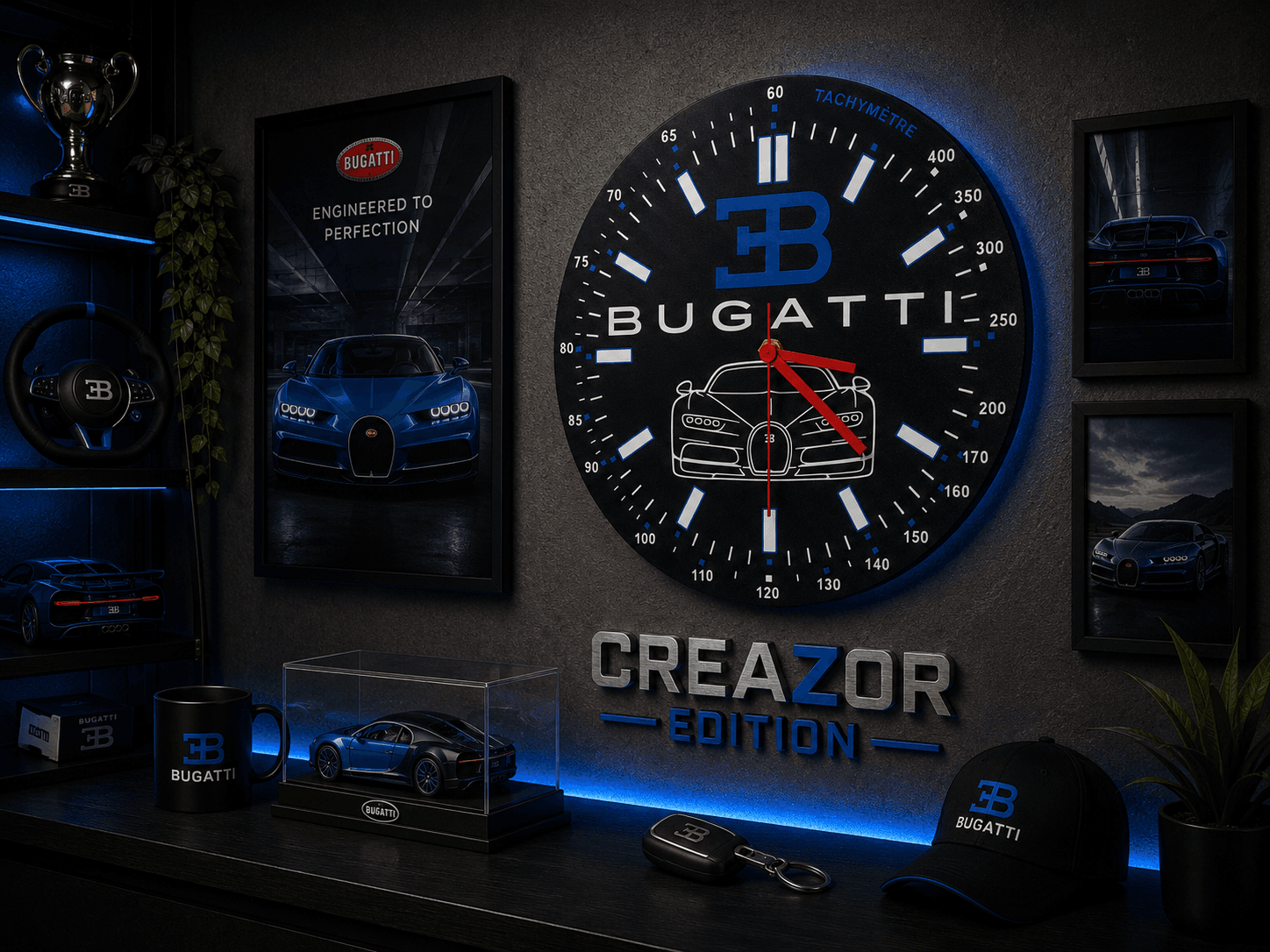 Horloge Murale Modulaire – Édition Bugatti